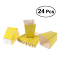 24pcs Popcorn Boxes Holder Containers Cartons Paper Bags Dot Design Snack Box for Movie Theater Dessert Tables Wedding Favors