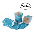 24pcs Popcorn Boxes Holder Containers Cartons Paper Bags Dot Design Snack Box for Movie Theater Dessert Tables Wedding Favors